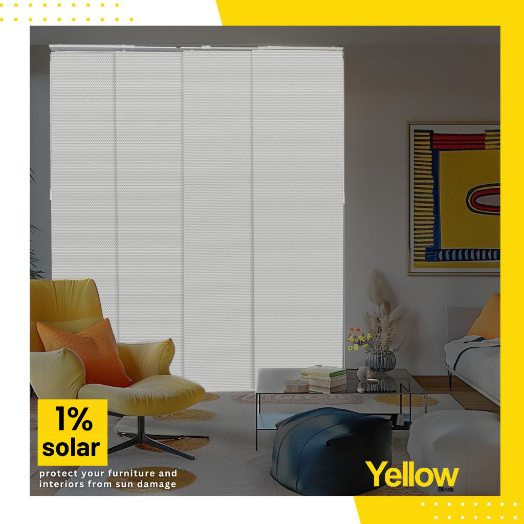 Panel Track Blinds - 1% Solar, Avalon Collection