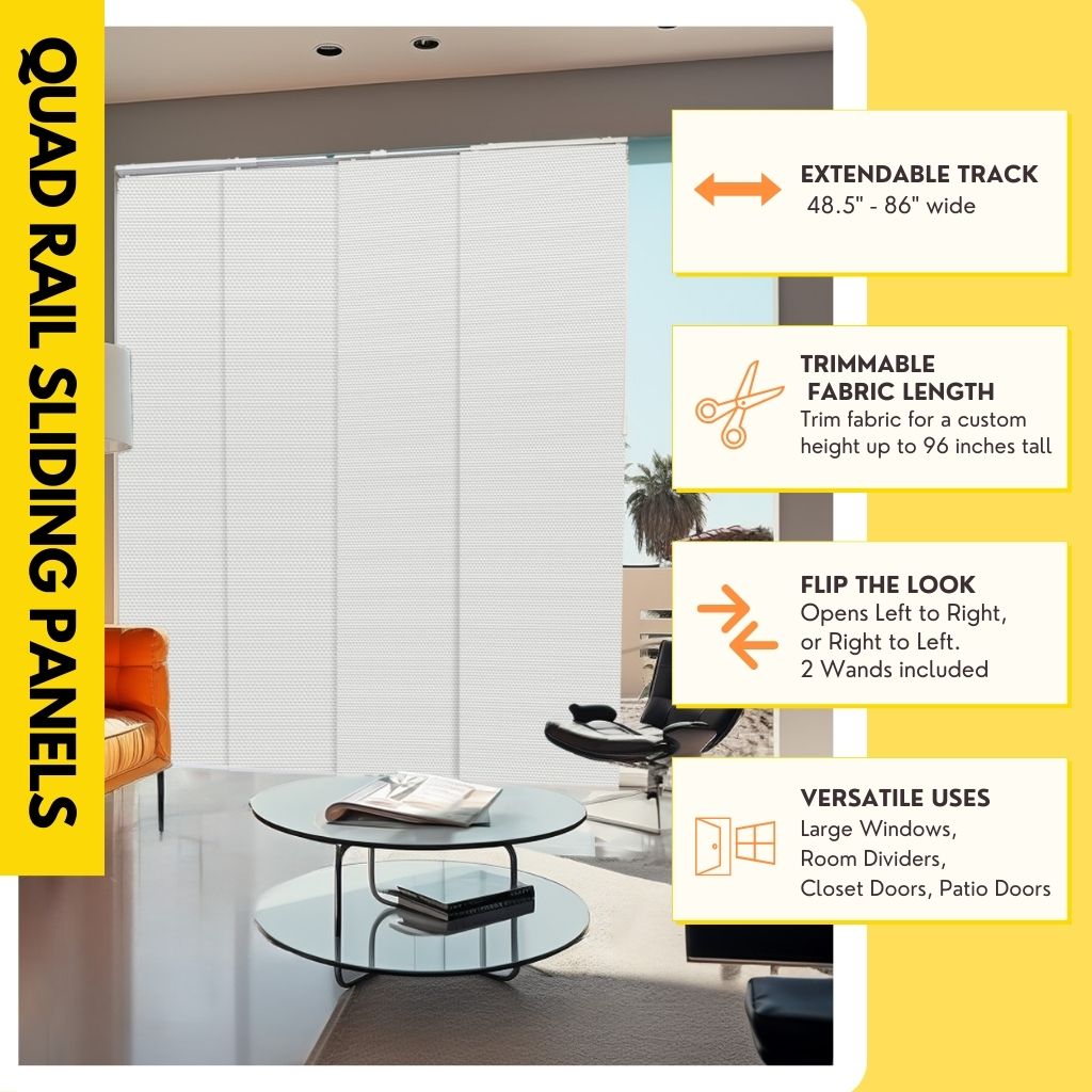 Panel Track Blinds - 1% Solar, Avalon Collection