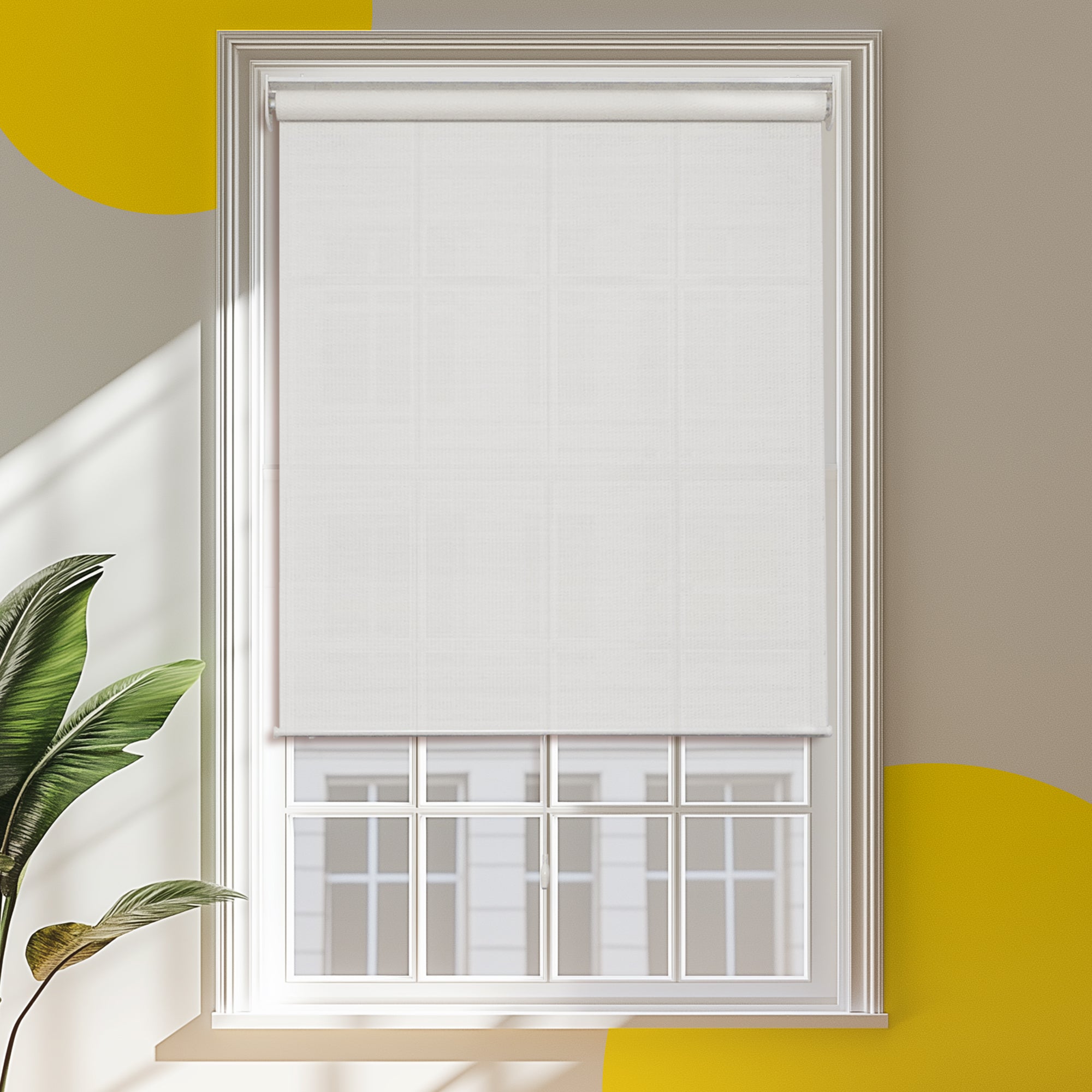 Roller Shades - Light Filtering, Woven White