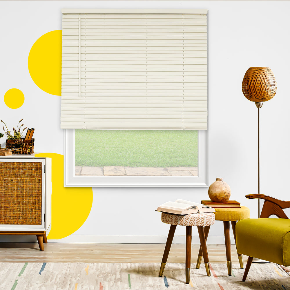 Light Filtering | Cordless | Grand Off-White Mini Blinds | 84-INCH HEIGHTS