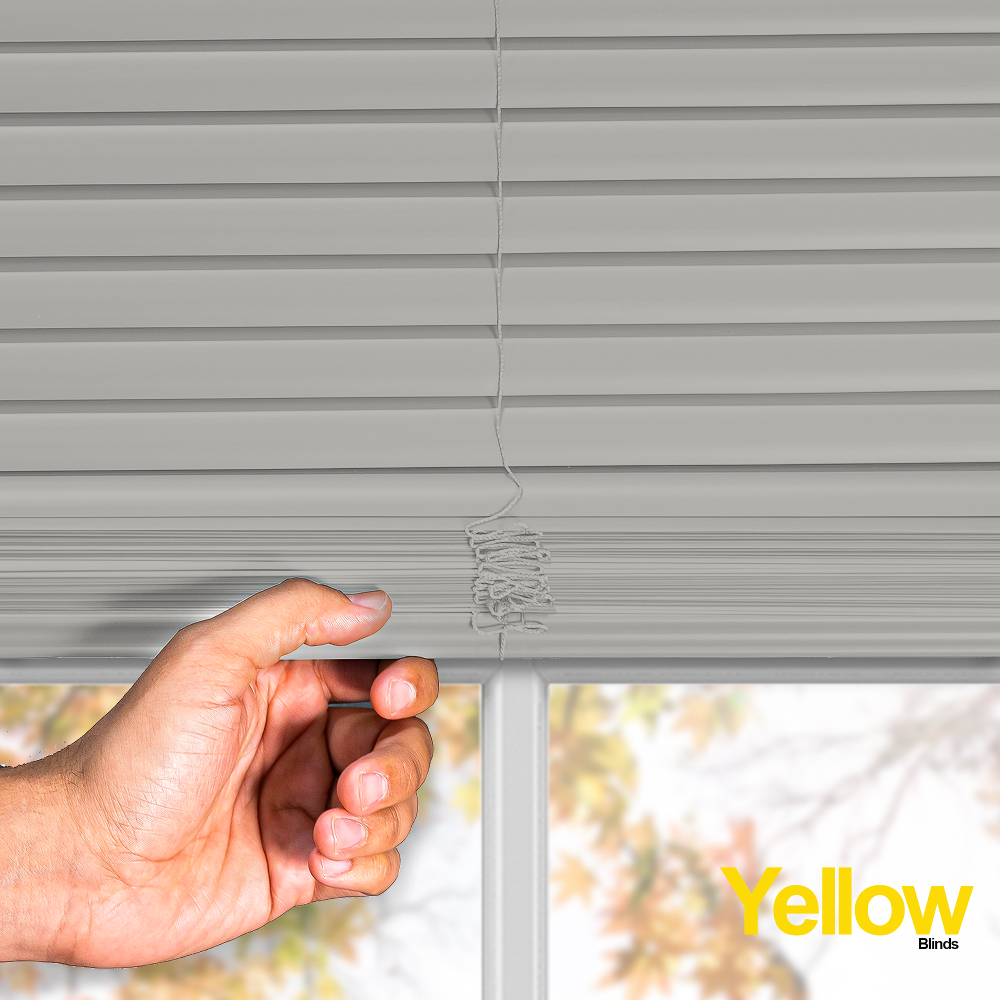 Cordless 1 Inch Grand Gray Vinyl Mini Blinds 72 INCH HEIGHTS