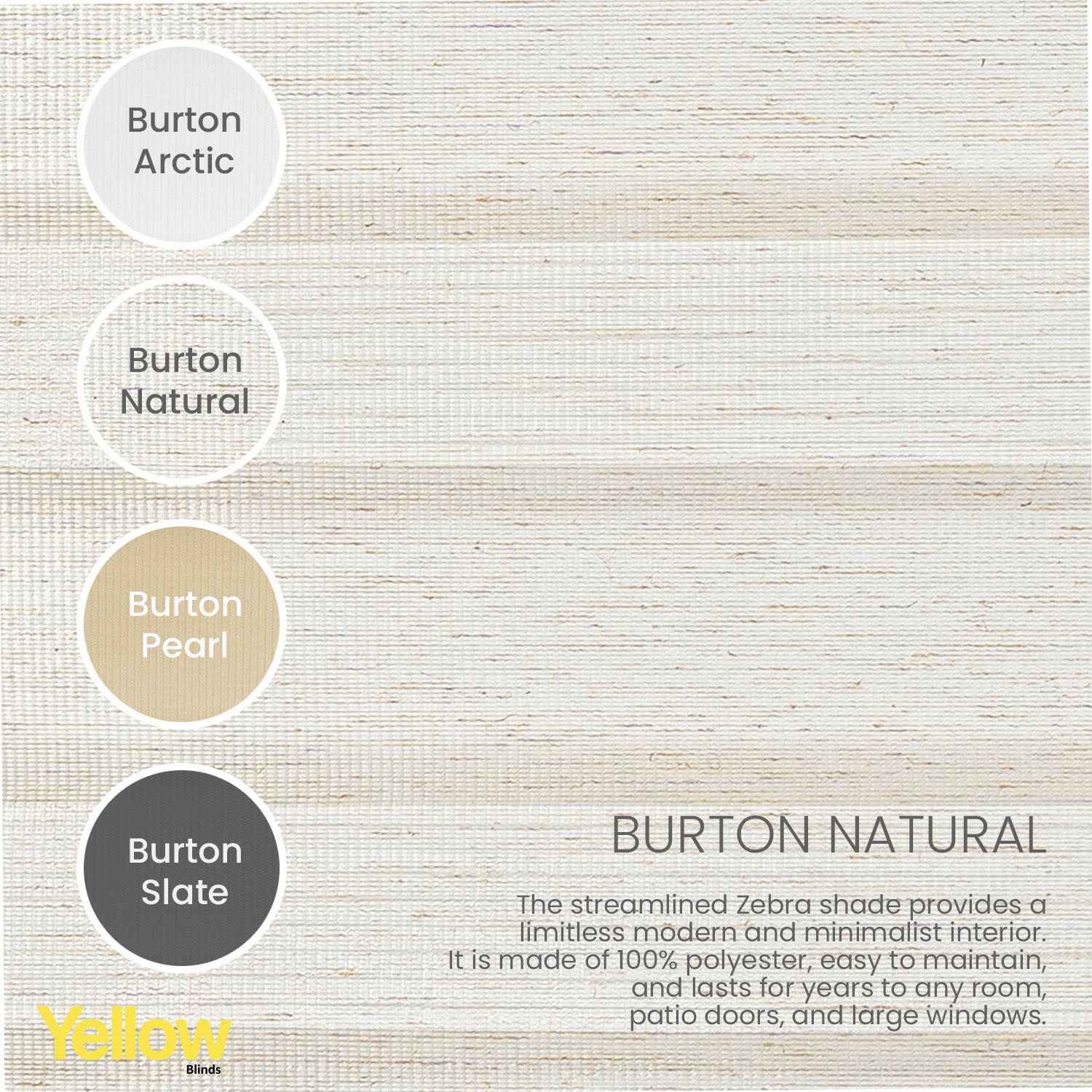 Cordless Zebra Roller Shades Burton Natural